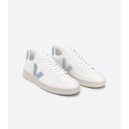 TENIS VEJA V-12 COURO BRANCO AÇO