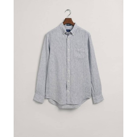 Camisa de linho às riscas Gant