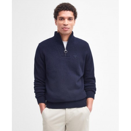 Barbour Essential Lambswool Half Zip Knitted Jumper
